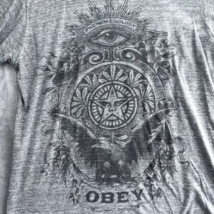 Vintage Obey Phenomenology Graphic T Shirt Men's L Y2K Made In USA Streetwear